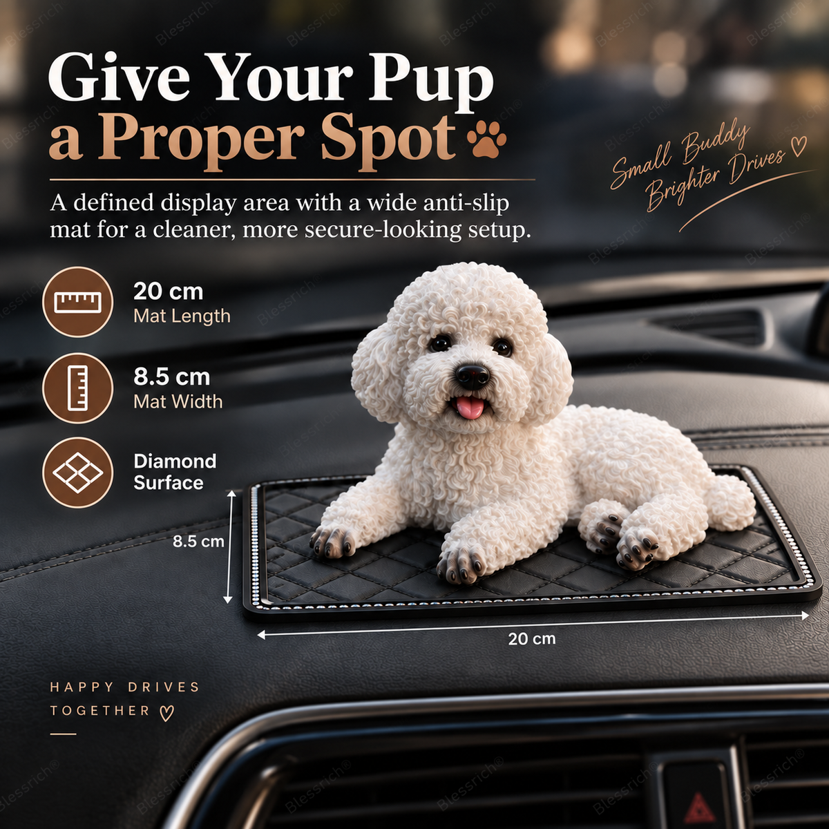 Pudel-Auto-Anhänger – Die süßeste Aufwertung für das Armaturenbrett 🐶✨