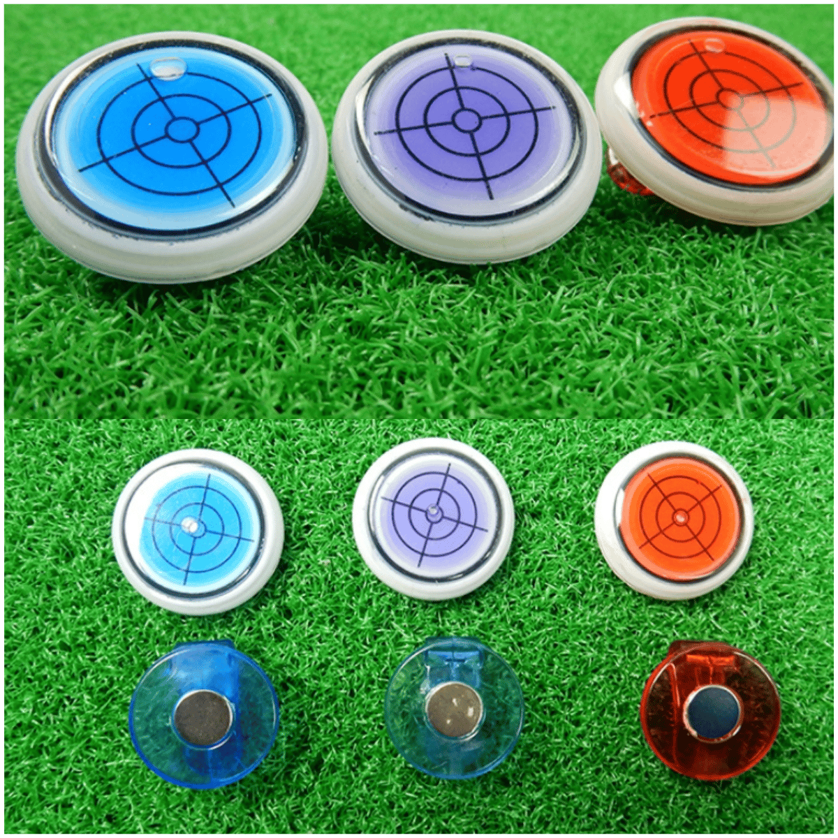 🔥Sommer-Hot-Sale 44% Rabatt🔥(Golftrainer) Golfball-Marker Runde Kappe Clip Mark mit Level Funktion