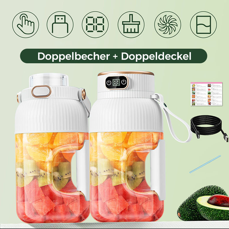 💥💥Sommer Heißer Verkauf ❄️Multifunctional Tragbare Saftpresse Tasse mit Digitalanzeige