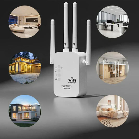 🎁 Letzter Tag 50 % Rabatt 🔥 WLAN-Extender 2025,1200 Mbit/s Dualband-Signalverstärker (5 GHz/2,4 GHz), Reichweite 10.000 Quadratfuß und 50 Geräte, Repeater mit Ethernet-Anschluss für zu Hause