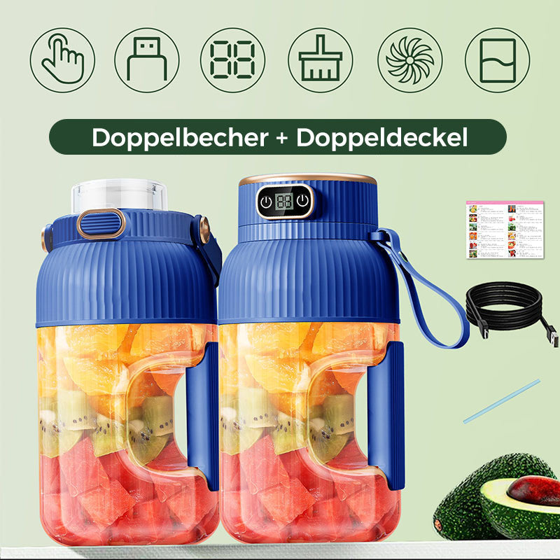 💥💥Sommer Heißer Verkauf ❄️Multifunctional Tragbare Saftpresse Tasse mit Digitalanzeige