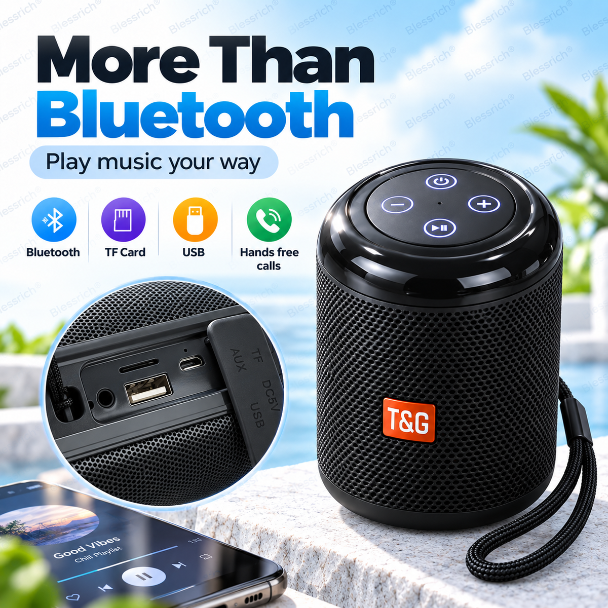 🥳 2026 HOT SALE 🔥 50 % RABATT! Tragbarer Bluetooth-Lautsprecher – Bluetooth 5.3, 5 W klarer Klang, Wiedergabe über TF-Karte und USB, Freisprechanrufe. Kompakt, leicht und einfach zu transportieren. Großartiger Klang überall! 🎶🔊
