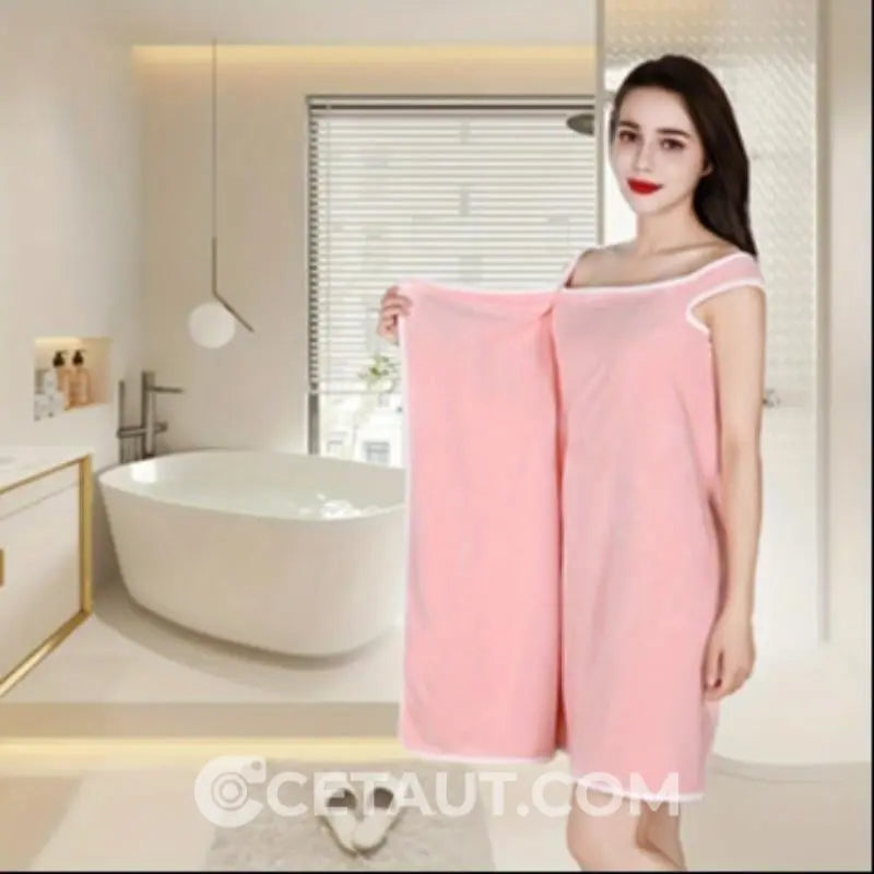 ⏳ LETZTER TAG IM ANGEBOT: 50% Rabatt auf das zweite Produkt⏰Damen Bademantel aus Coral Fleece – Schnelltrocknend, Atmungsaktiv & Bequem mit Verstellbaren Bändern | Ideal für Dusche, Pool, Yoga | Hautfreundlich & Vielseitig