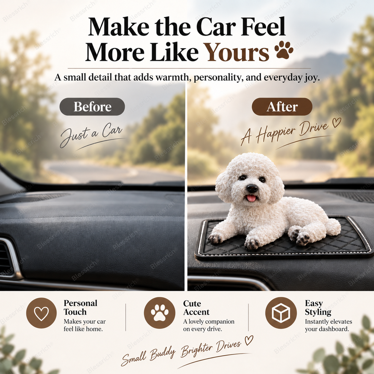 Pudel-Auto-Anhänger – Die süßeste Aufwertung für das Armaturenbrett 🐶✨
