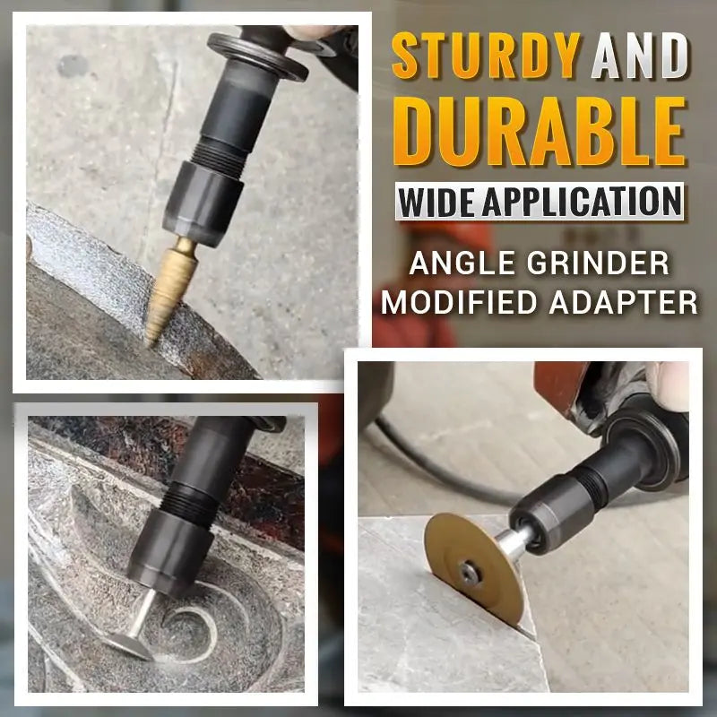 ⚙️ KAUFE 2, ERHALTE 1 GRATIS! 🔧 Winkelschleifer-Adapter – 3mm/6mm Spannfutter, Langlebig & Kompatibel mit 100-Typ für Schleifen, Polieren & Schneiden ✨