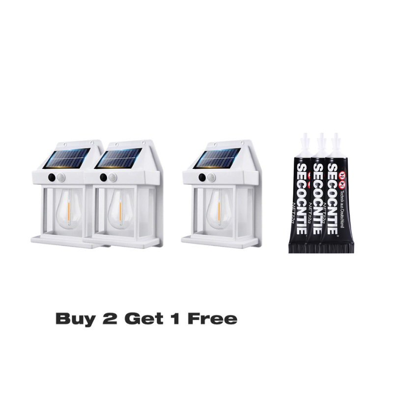 🎁 50 % RABATT! 💡 SOLAR-WANDLEUCHTE – Bewegungssensor & wetterfest 🌟🛒