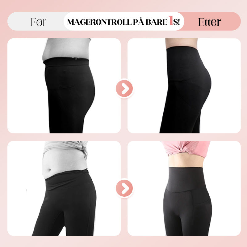 Yoga-Leggings mit hoher Taille, Verstärkung am Gesäß, Bauchkontrolle und Seitentasche