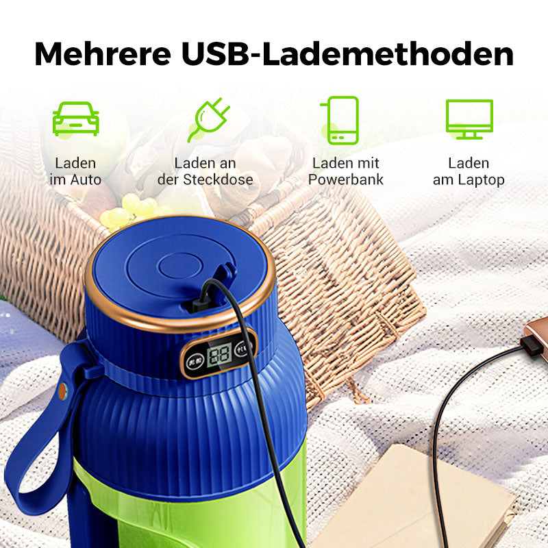 💥💥Sommer Heißer Verkauf ❄️Multifunctional Tragbare Saftpresse Tasse mit Digitalanzeige