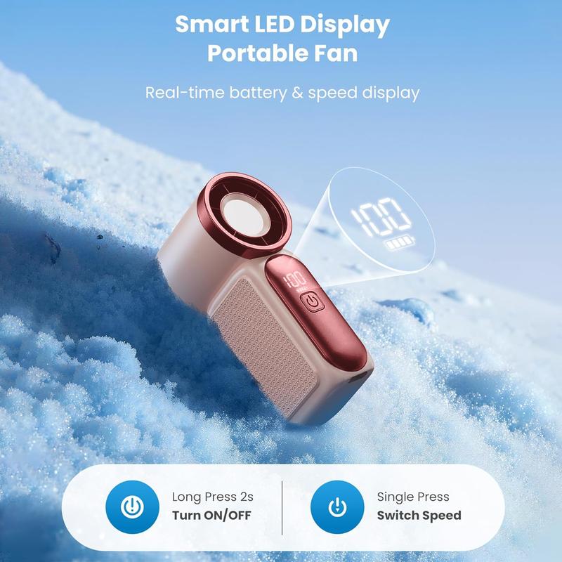🌀Nur 15.99€ diesen Sommer!!!💨Mini-Handventilator mit LED-Anzeige –👍5-stufiger Turbo-Ventilator im Taschenformat.✨Über USB aufladbar, schnelle Kühlung für Reisen und beim Schminken. Das perfekte Geschenk.  Tragbare Kühlung