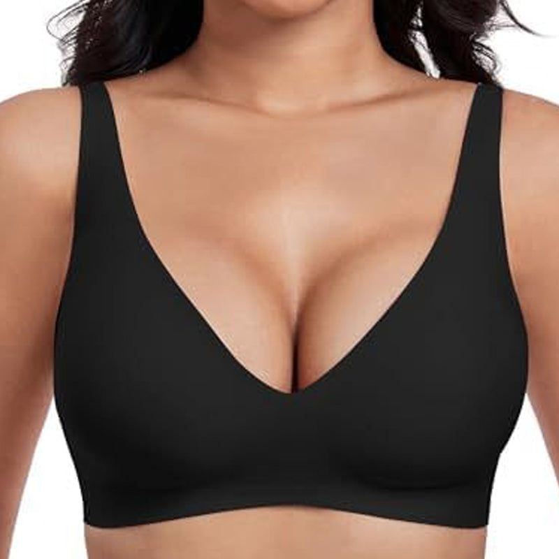 ⏳LETZTER TAG DES SALE 56 % RABATT💕Bequeme, nahtlose, kabellose Bralettes für Damen mit tiefem V-Ausschnitt für jeden Tag