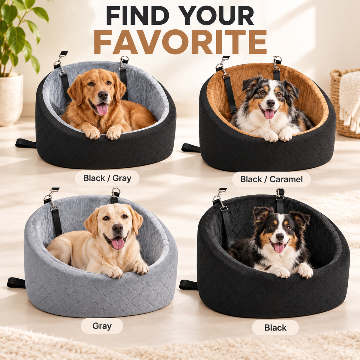 Car Dog Seat &amp; Portable Pet Carrier