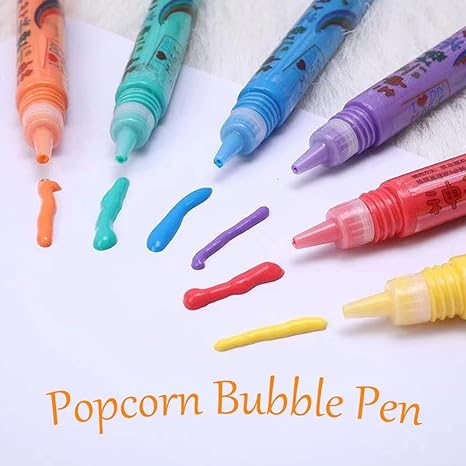 🥳HEISSER SALE 2026🥳💞50.000+ VERKAUFT!🎄🎁Magische Popcorn-Stifte mit Blaseneffekt, wärmeaktivierte Popcorn-Stifte, DIY-3D-Kunstmarker für Kinderbastelprojekte