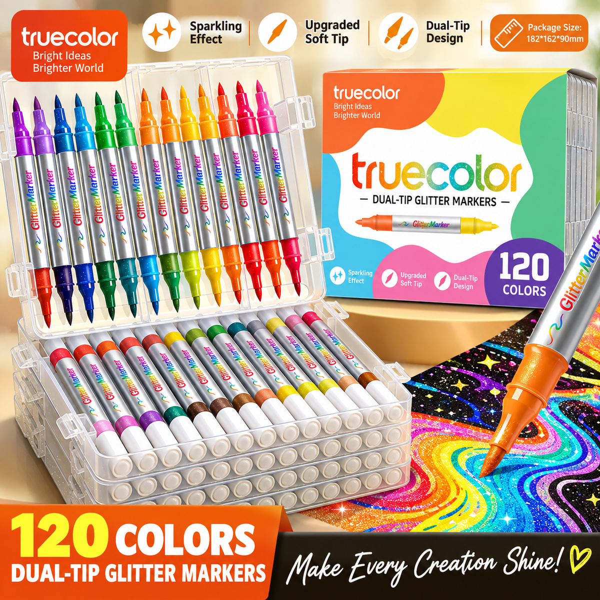🏆Magic Glitter Outline Markers✨Zweifarbige Kunststifte mit zwei Spitzen