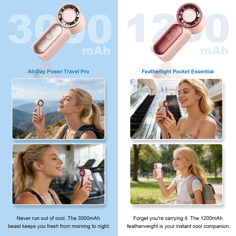 🌀Nur 15.99€ diesen Sommer!!!💨Mini-Handventilator mit LED-Anzeige –👍5-stufiger Turbo-Ventilator im Taschenformat.✨Über USB aufladbar, schnelle Kühlung für Reisen und beim Schminken. Das perfekte Geschenk.  Tragbare Kühlung