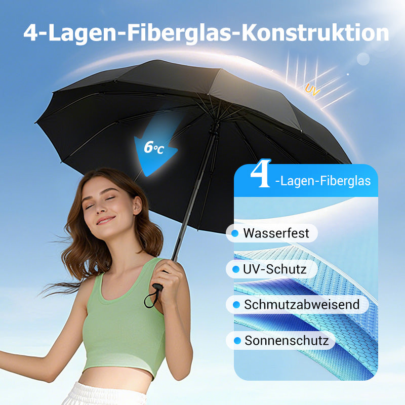 🌂55% Rabatt🔥Großer faltbarer Regenschirm mit 12 windfesten Speiche
