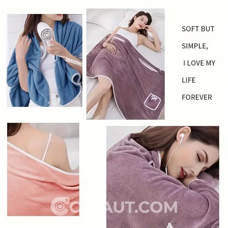 ⏳ LETZTER TAG IM ANGEBOT: 50% Rabatt auf das zweite Produkt⏰Damen Bademantel aus Coral Fleece – Schnelltrocknend, Atmungsaktiv & Bequem mit Verstellbaren Bändern | Ideal für Dusche, Pool, Yoga | Hautfreundlich & Vielseitig