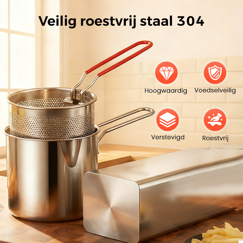 🥳HEISSER SALE 2026🥳💞50.000+ VERKAUFT!👵❤️ Multifunktionale Fritteuse aus Edelstahl 304