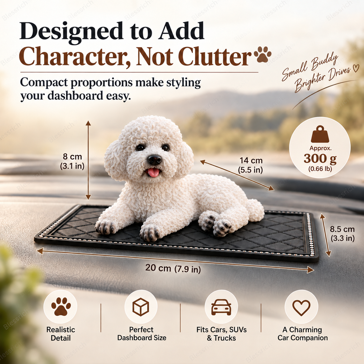 Pudel-Auto-Anhänger – Die süßeste Aufwertung für das Armaturenbrett 🐶✨