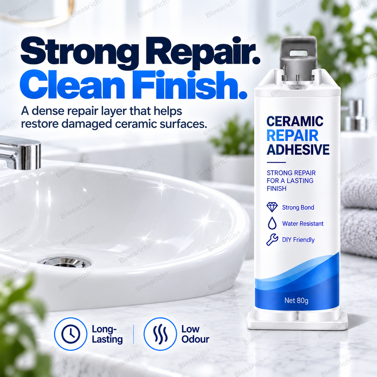 ✨ Verleihen Sie beschädigten Oberflächen ein zweites Leben! 🛠️ Keramik-Reparaturpaste für Toiletten, Waschbecken, Badewannen, Fliesen und Marmor 🚽🚰🛁
