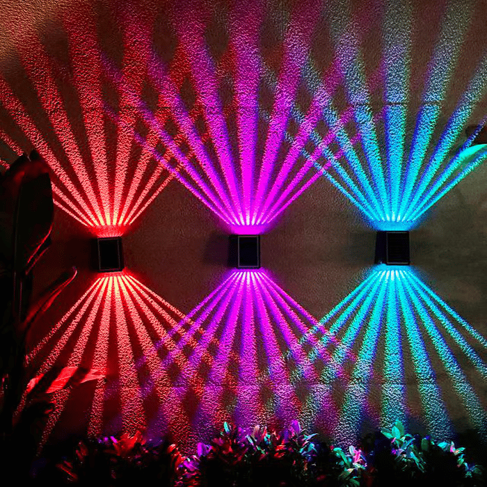 Wasserdichter 4-LED-Solar-Wandstrahler für den Außenbereich
