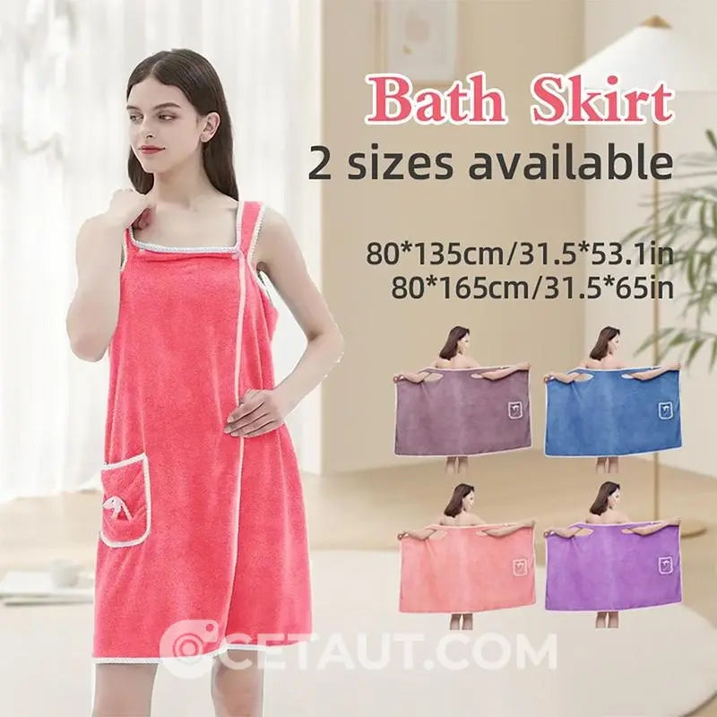 ⏳ LETZTER TAG IM ANGEBOT: 50% Rabatt auf das zweite Produkt⏰Damen Bademantel aus Coral Fleece – Schnelltrocknend, Atmungsaktiv & Bequem mit Verstellbaren Bändern | Ideal für Dusche, Pool, Yoga | Hautfreundlich & Vielseitig