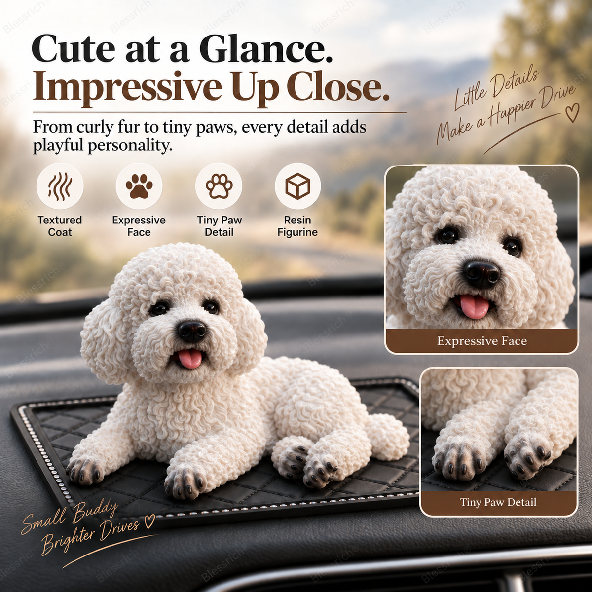 Pudel-Auto-Anhänger – Die süßeste Aufwertung für das Armaturenbrett 🐶✨