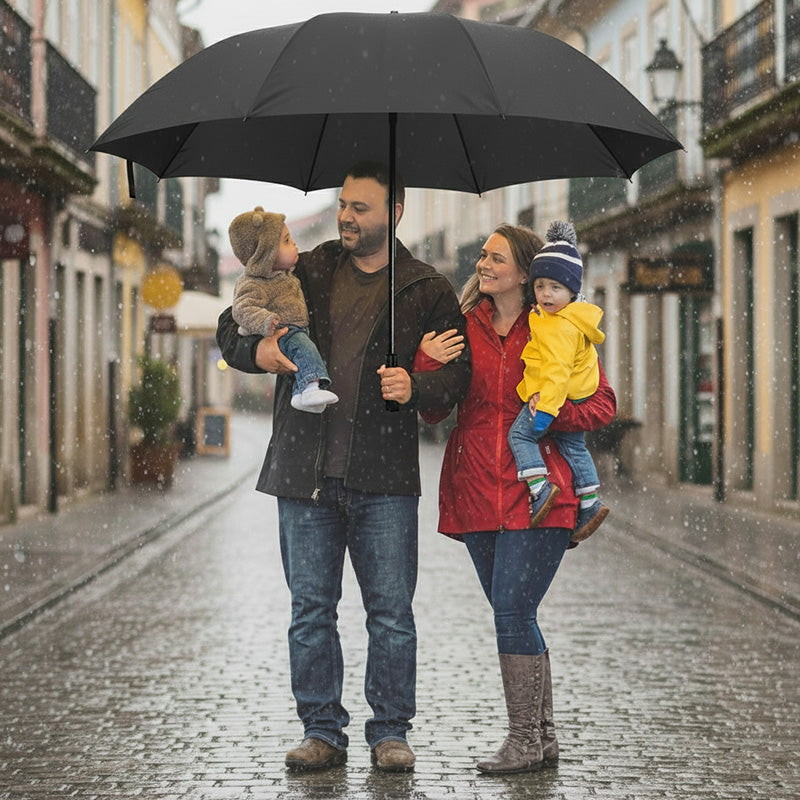 🌂55% Rabatt🔥Großer faltbarer Regenschirm mit 12 windfesten Speiche