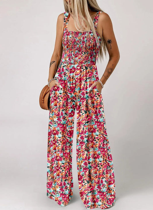 🏖️LAST DAY SALE: ONLY 19.99€!!🌼Women’s Casual Print Sleeveless Overalls Jumpsuits