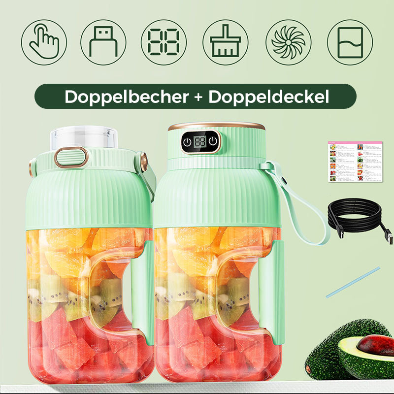 💥💥Sommer Heißer Verkauf ❄️Multifunctional Tragbare Saftpresse Tasse mit Digitalanzeige