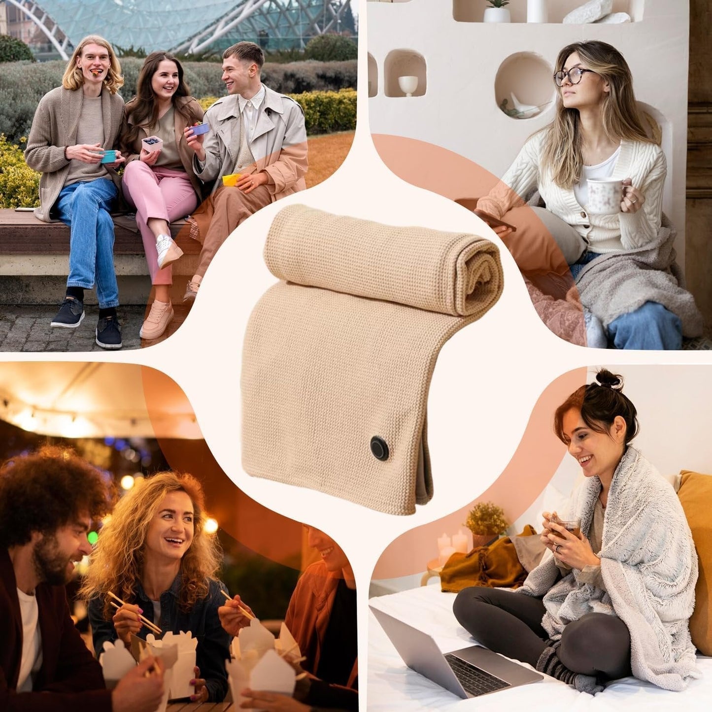 🎄Weihnachtsangebote🎅Das schönste Geschenk zwischen Eltern und Kind🎁Tragbarer Heizschal