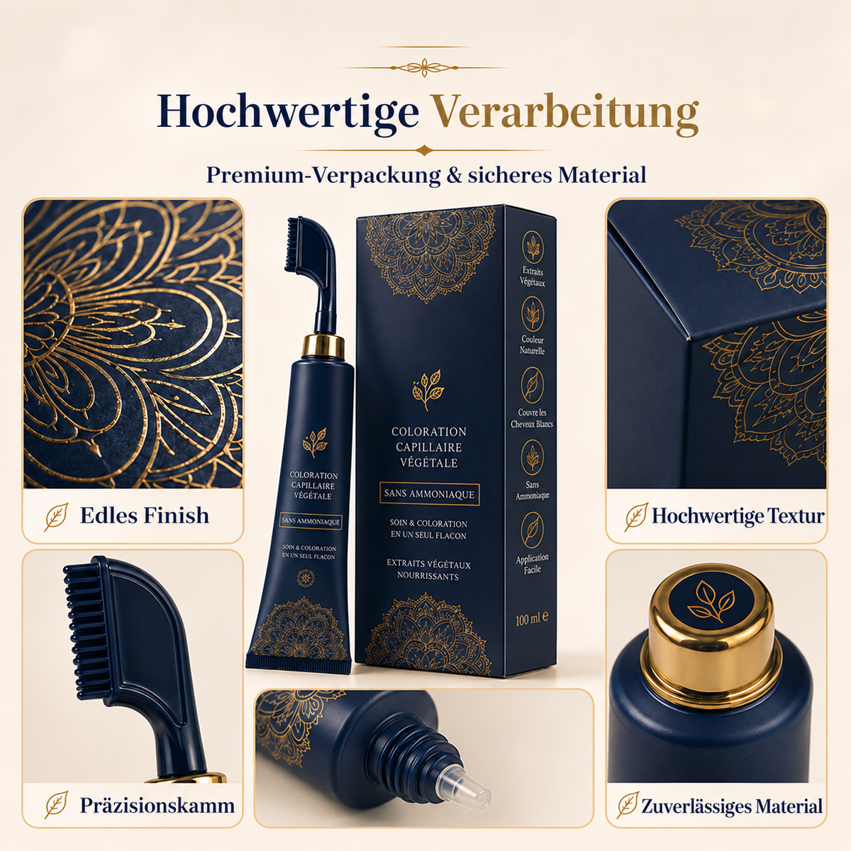 ⏳Nur für kurze Zeit – 50% RABATT⏰🌿 Natürliche Haarfarbe-Kamm für den Heimgebrauch