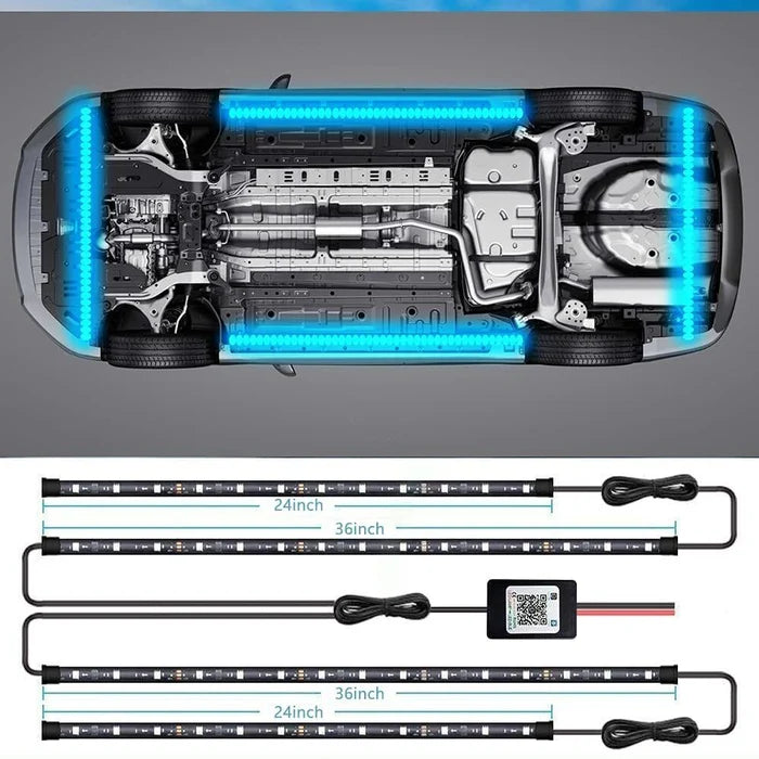 🔥Kaufe 3 und erhalte 20 % Rabatt🔥- 2024 Auto-Chassis Flexibler wasserdichter RGB-LED-Lichtstreifen (4 Stück)