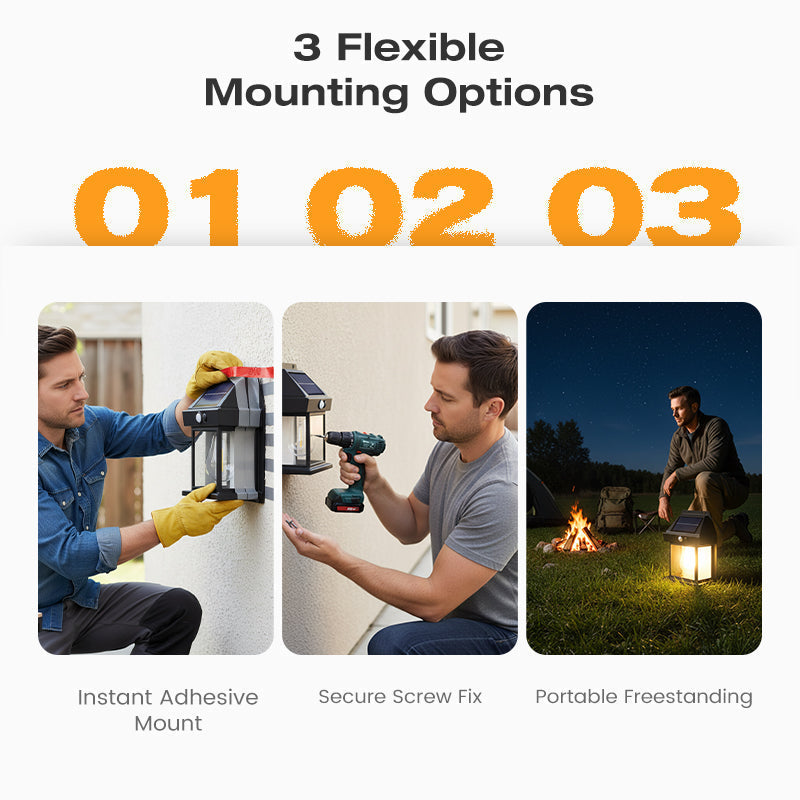 🎁 50 % RABATT! 💡 SOLAR-WANDLEUCHTE – Bewegungssensor & wetterfest 🌟🛒