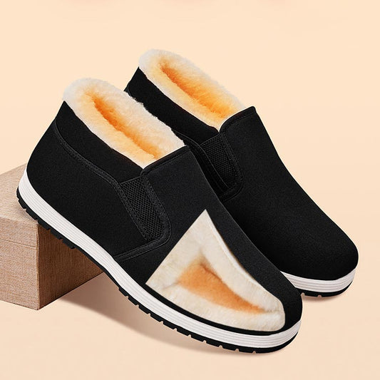 Superwarme, rutschfeste Baumwollschuhe mit Kunstfellfutter für Herren 【BEI KAUF VON 2 PAAREN IST DER VERSAND KOSTENLOS】