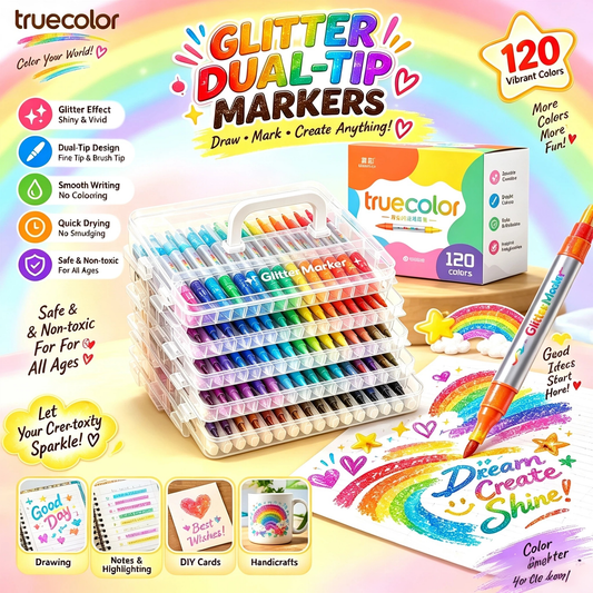 🏆Magic Glitter Outline Markers✨Zweifarbige Kunststifte mit zwei Spitzen