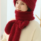 💥50 % Rabatt✨Winter-Specials✨ Gefütterte, warme und verdickte Mütze mit Schal
