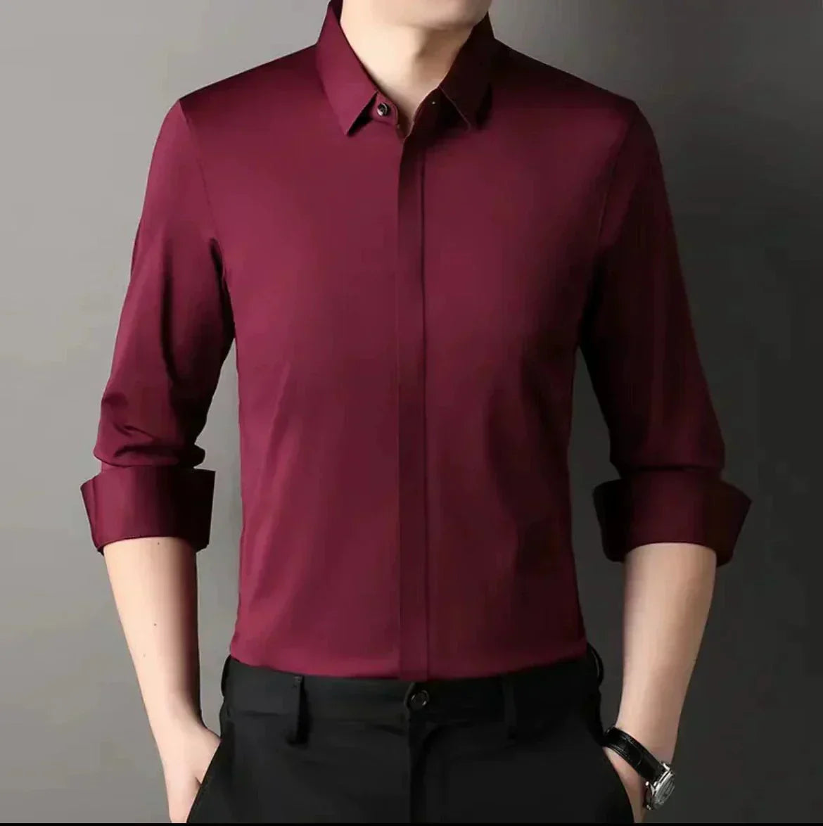 🎉2025 Neuheiten-Schnäppchenangebot✨Knitterfreies Button-Down-Hemd für Herren