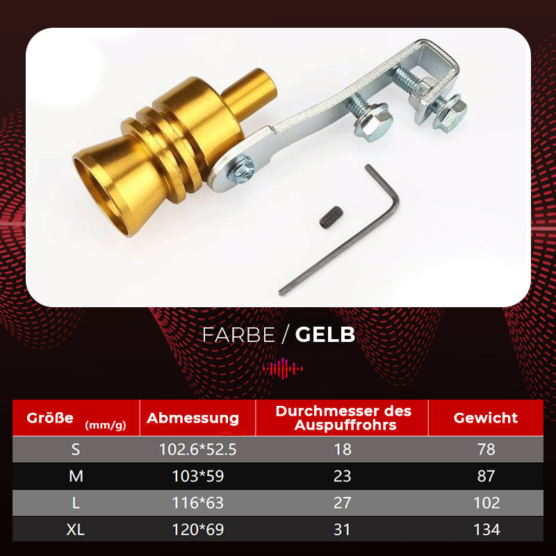 🚗💨 Auto-Turbolader-Pfeife Auspuffgeräuschsimulator – Realistischer Turbo-Sound &amp; Einfache Montage! ✨