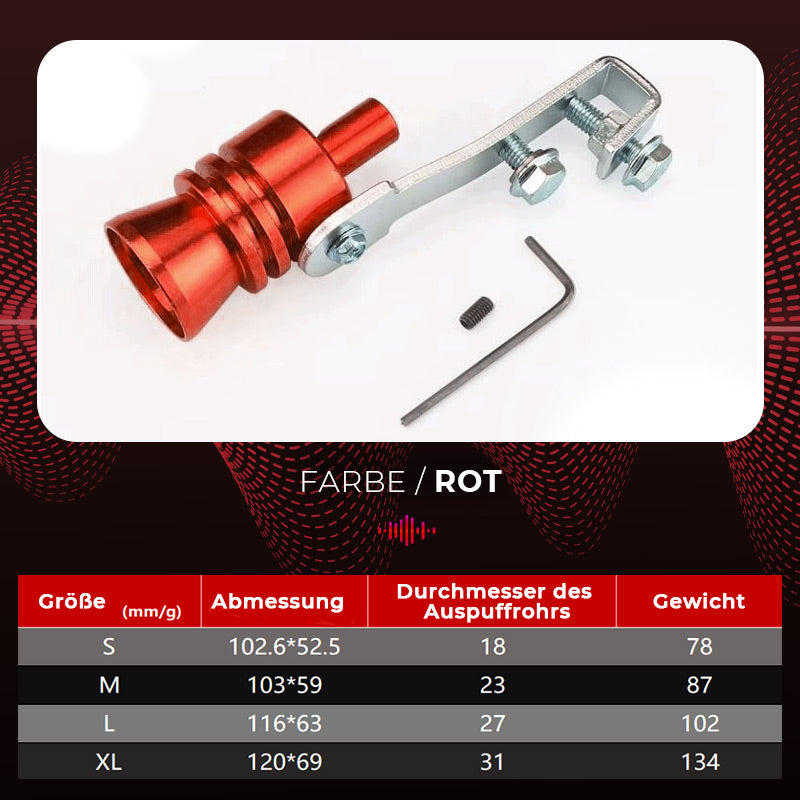 🚗💨 Auto-Turbolader-Pfeife Auspuffgeräuschsimulator – Realistischer Turbo-Sound &amp; Einfache Montage! ✨
