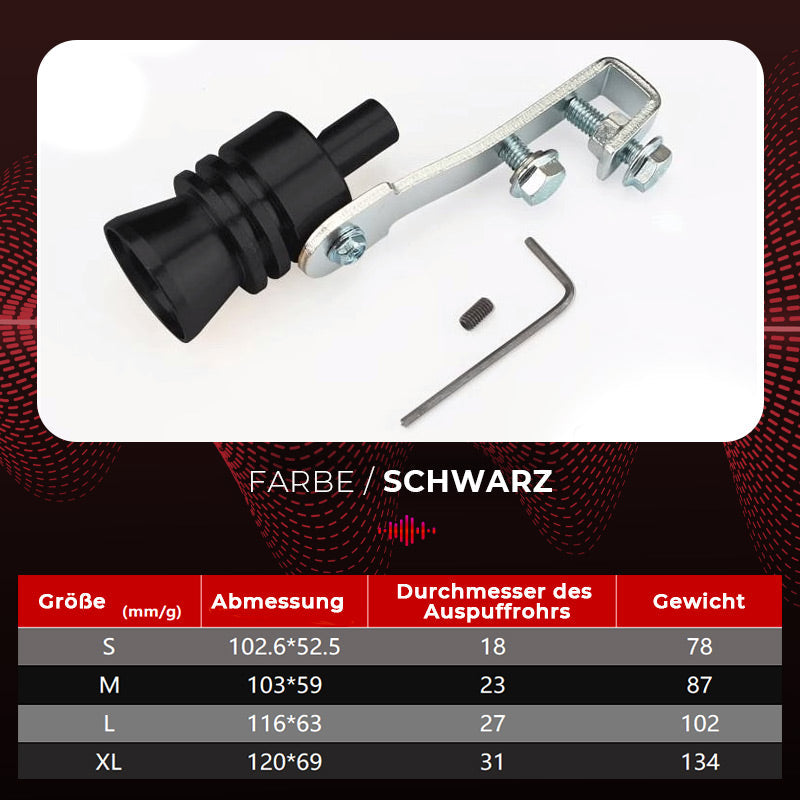 🚗💨 Auto-Turbolader-Pfeife Auspuffgeräuschsimulator – Realistischer Turbo-Sound &amp; Einfache Montage! ✨