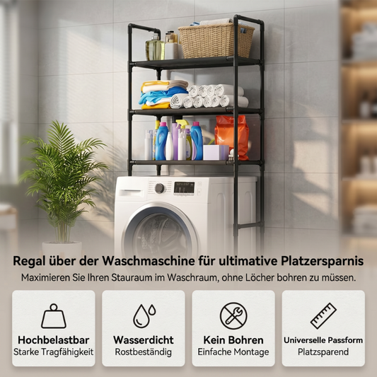 🏠✨ 50% RABATT! Praktisches Aufbewahrungsregal für Bad & Waschküche – Kein Bohren erforderlich – Selbstklebend & robust 🛠️