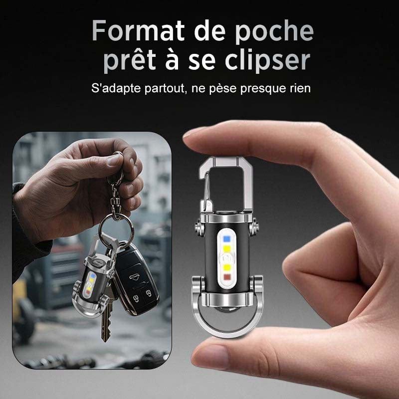 Wiederaufladbare, helle Taschenlampe für Schlüsselanhänger