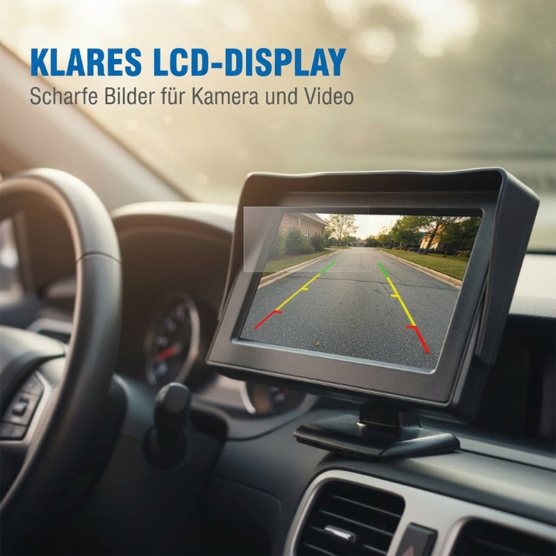 🎉 Neujahrsangebot -60%! 🚗 4,3-Zoll Auto-HD-Monitor: Doppelte Videoeingänge + Rückfahrpriorität – Klare Bilder für sicheres Fahren und Unterhaltung!