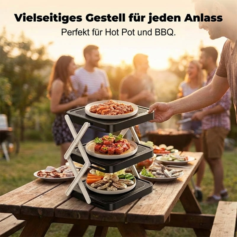🍽️ 50% RABATT! 🗄️ Mehrschichtiges Aufbewahrungsgestell für Geschirr & Tabletts – Platzsparend, stabil & leicht zu reinigen – Ideal für Küche, Speisekammer & Restaurant 🏠