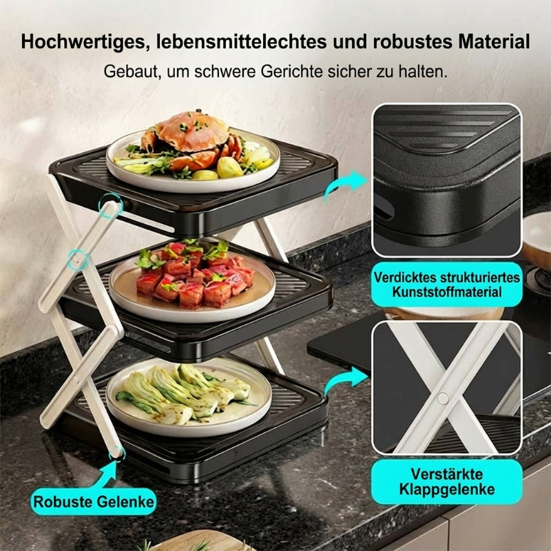 🍽️ 50% RABATT! 🗄️ Mehrschichtiges Aufbewahrungsgestell für Geschirr & Tabletts – Platzsparend, stabil & leicht zu reinigen – Ideal für Küche, Speisekammer & Restaurant 🏠