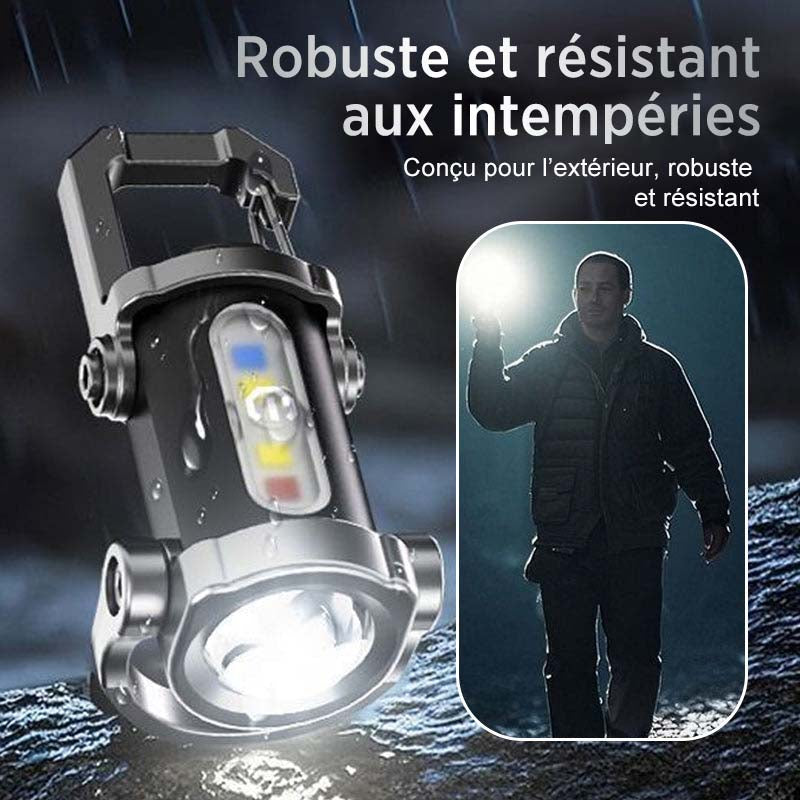 Wiederaufladbare, helle Taschenlampe für Schlüsselanhänger