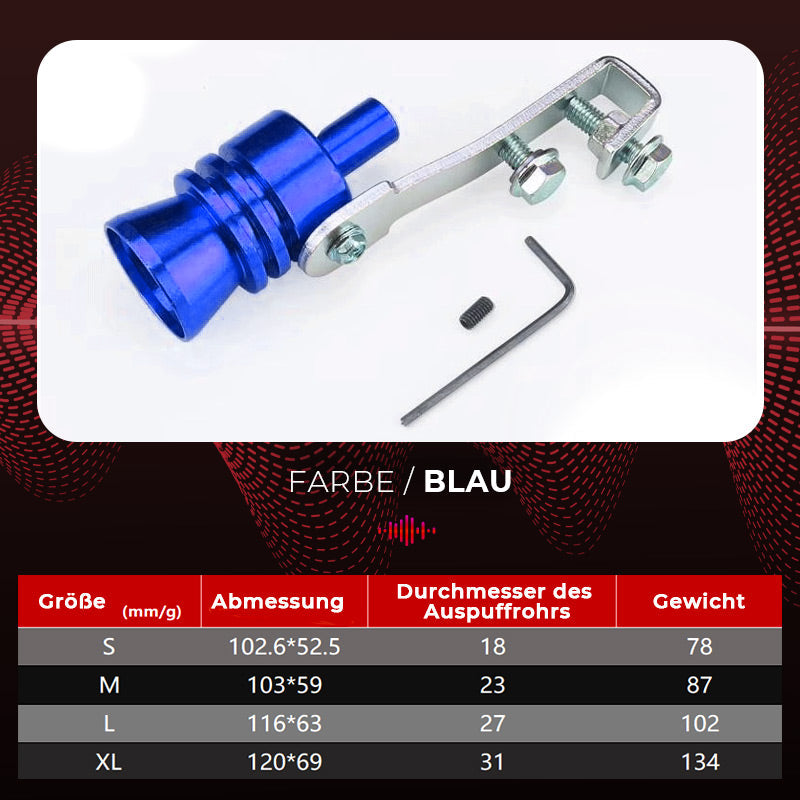 🚗💨 Auto-Turbolader-Pfeife Auspuffgeräuschsimulator – Realistischer Turbo-Sound &amp; Einfache Montage! ✨