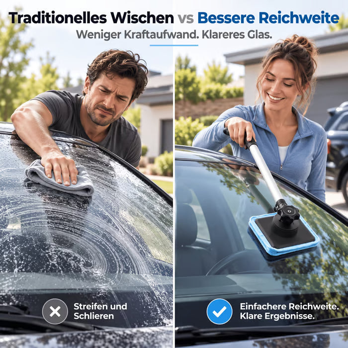 Doppelmagnetischer Autofensterreiniger | Streifenfreies Reinigungsset für Autoglas