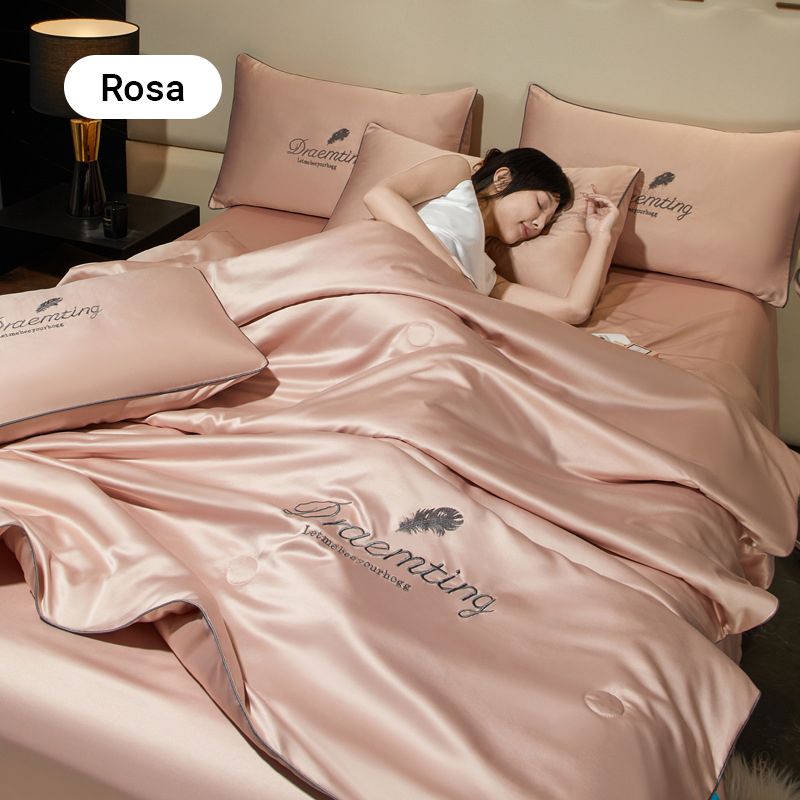 🛏️❄️ 50% RABATT! Atmungsaktives & kühlendes 4-teiliges Bettdecken-Set – Intelligente Temperaturregulierung, ganzjährig ideal für erholsamen Schlaf 🌙