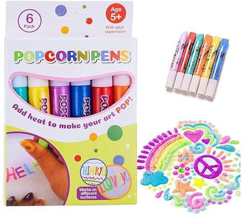 🔥HEISSER SALE 2026🔥💥50.000+ VERKAUFT!🎄🎁Magische Popcorn-Stifte mit Blaseneffekt, wärmeaktivierte Popcorn-Stifte, DIY-3D-Kunstmarker für Kinderbastelprojekte